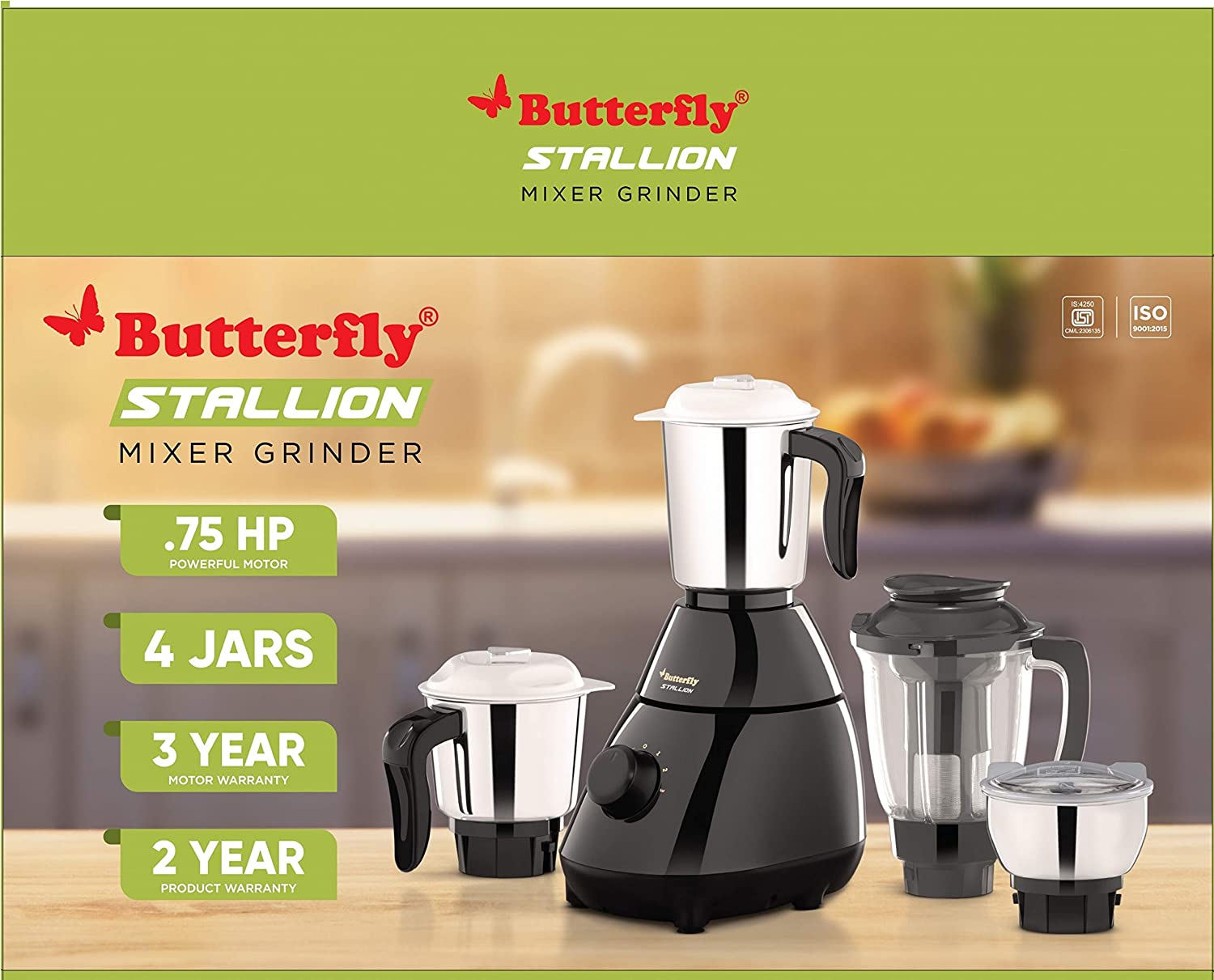 No 1 Online Shopping Madurai Tamil Nadu India kitchen Appliances Mixer Grinder Butterfly Stallion Mixer Grinder